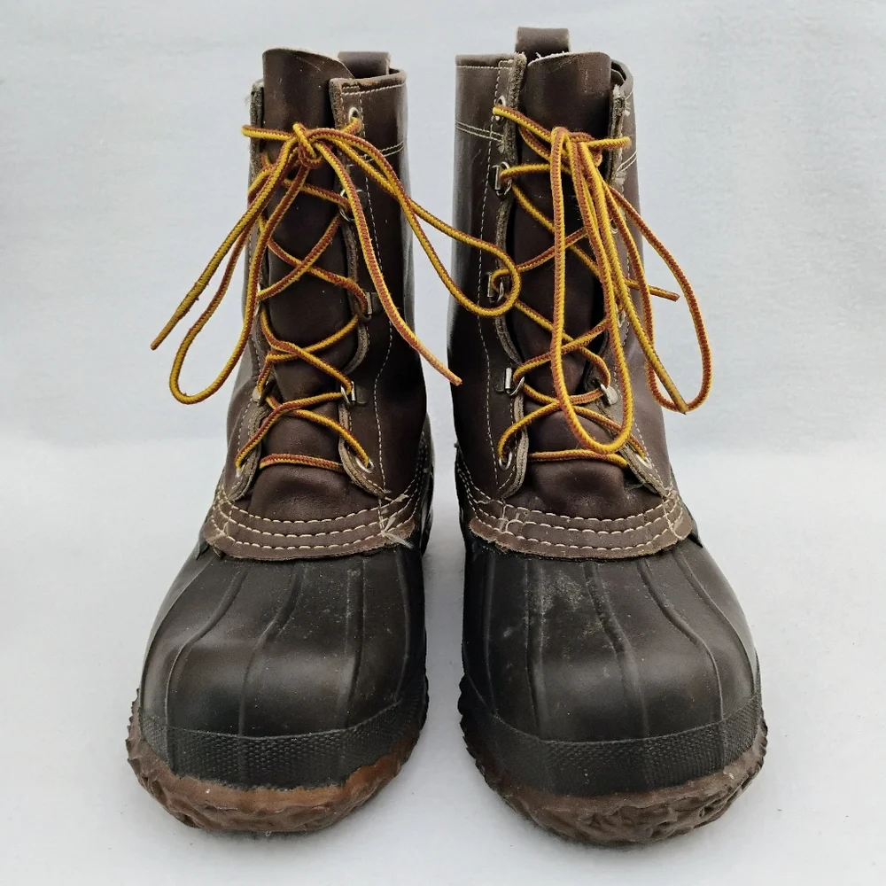 LL Bean Boots - Maine Hunting Shoe, US Men 7 , Brown, Unlined, Vintage